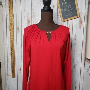 MICHAEL KORS  Long sleeve tunic RED